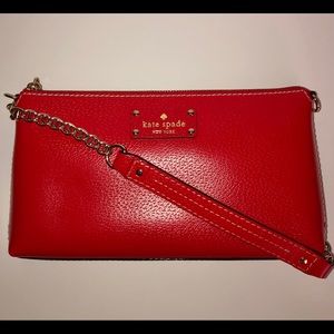 Katie Spade chain link & leather strap